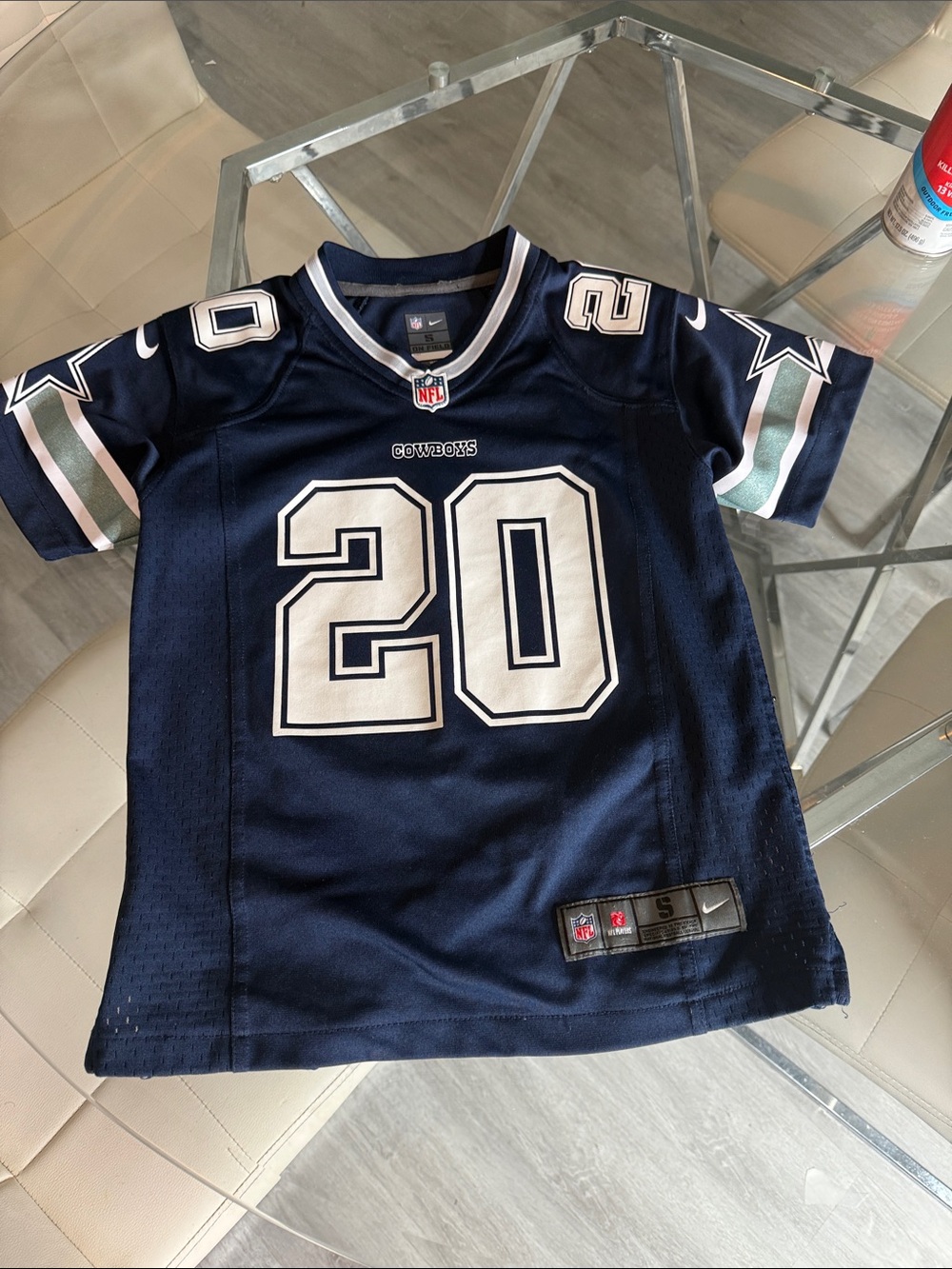 Nike Navy & White Cowboys Youth Jersey #20